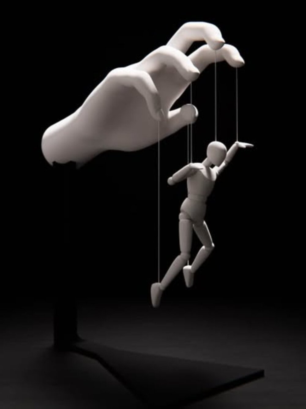 Marionette Puppet Sculpture – Surreal Floating Art Decor